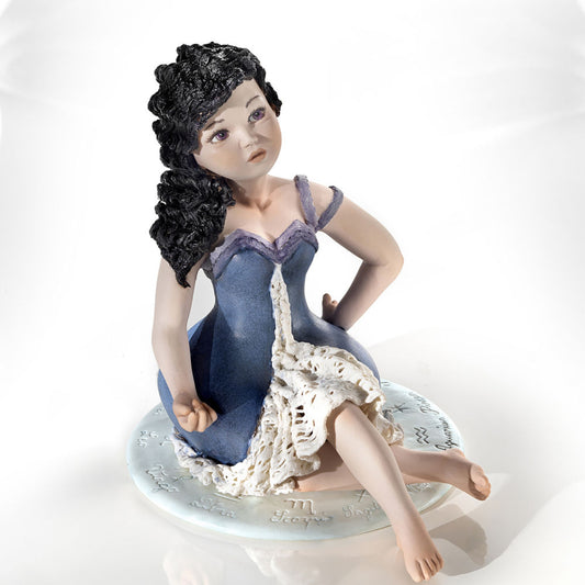 Sibania Acquario H. 19cm Statua da Collezione Zodiaco in Porcellana e Bisquit