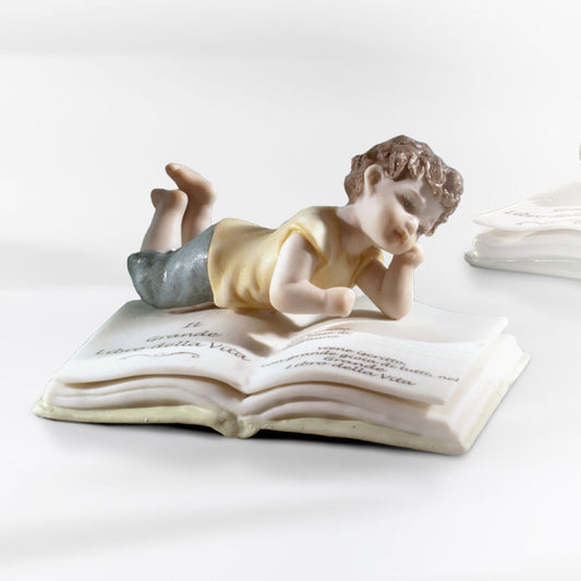 Sibania Porcellane  Adamo Sul Libro Della Vita H.6cm Made In Italy Da Collezione…