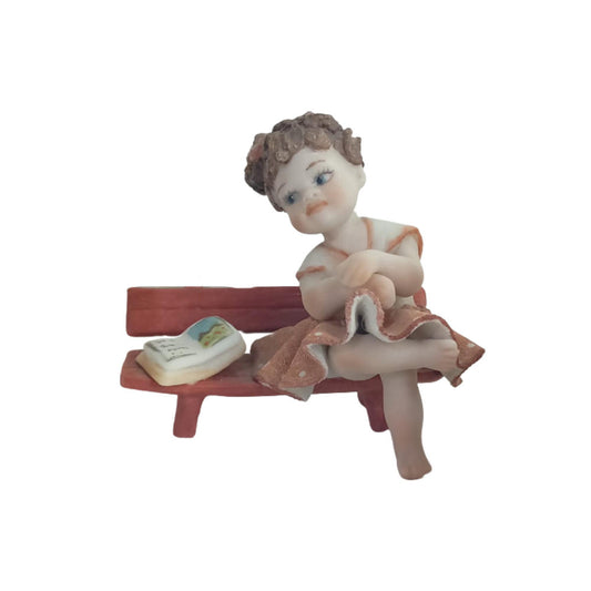 Sibania Porcellane Tina Panchina 7.5cm Bambole Made In Italy Da Collezione