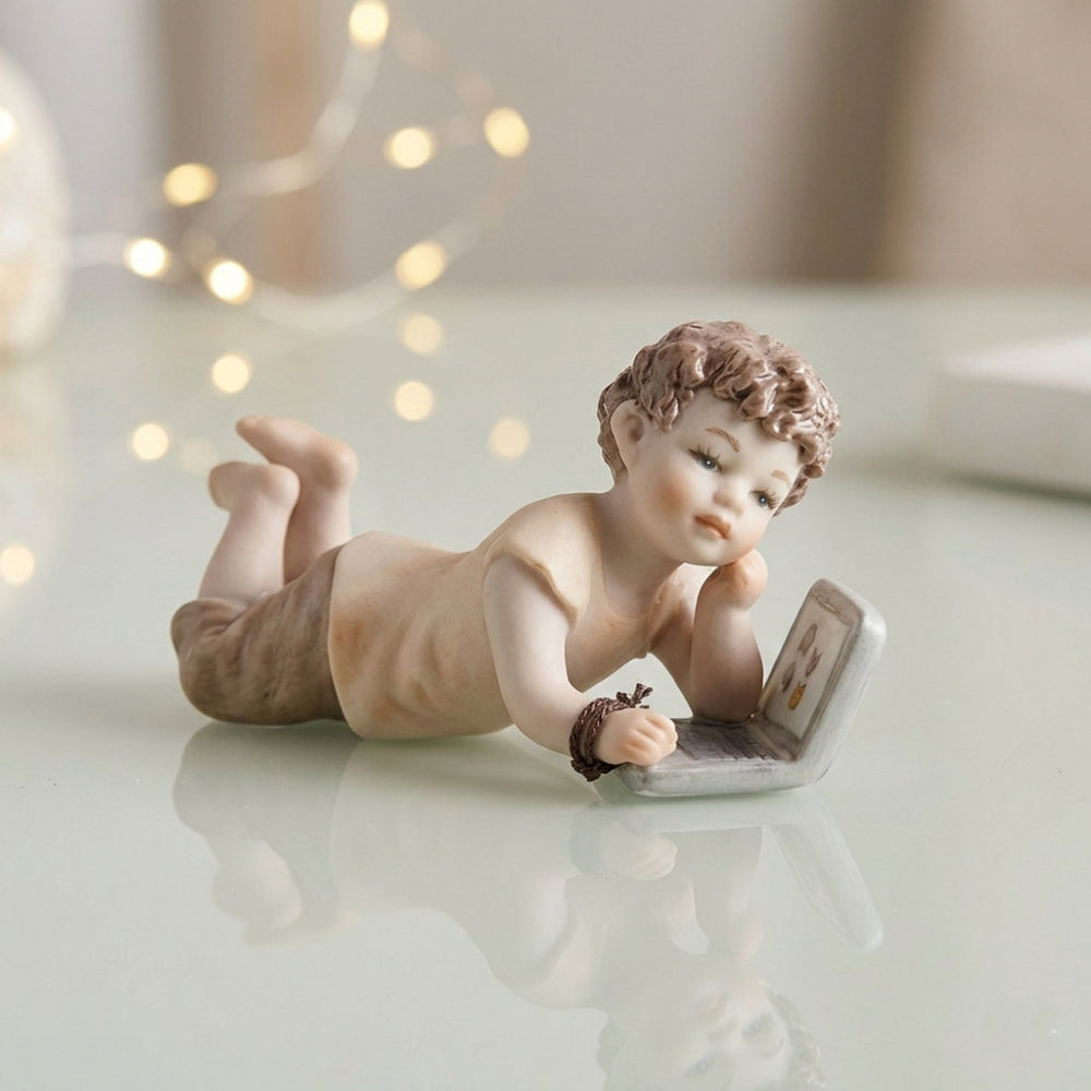 Sibania Adamo al PC Bambola Porcellana H 5,5 cm Made in Italy