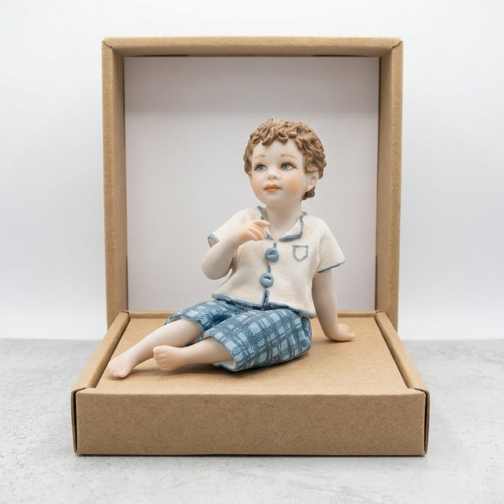 Sibania Statuina in ceramica Rocco H 8 Cm