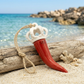 Spago di Terra Corno Borbonico Ceramica Rosso 25 cm Portafortuna