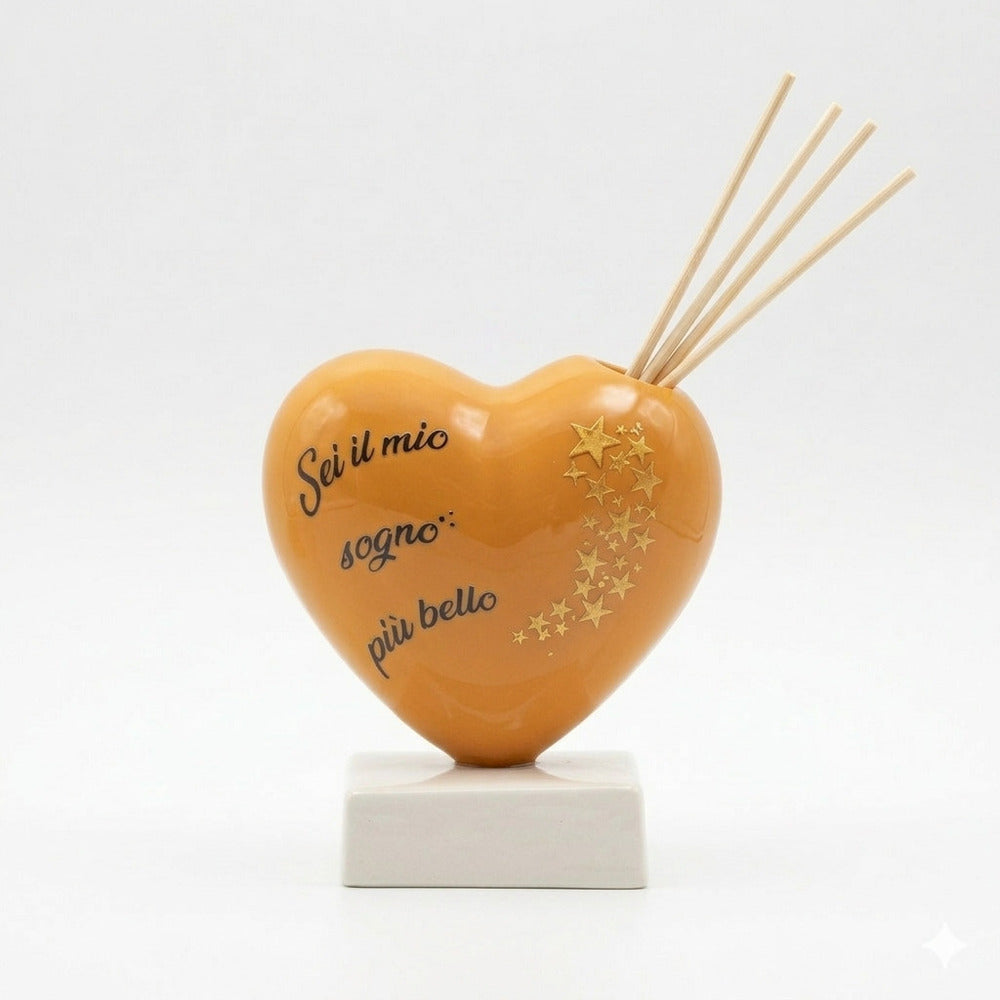 Spago di Terra Cuore Diffusore Profumo Ceramica 13 cm