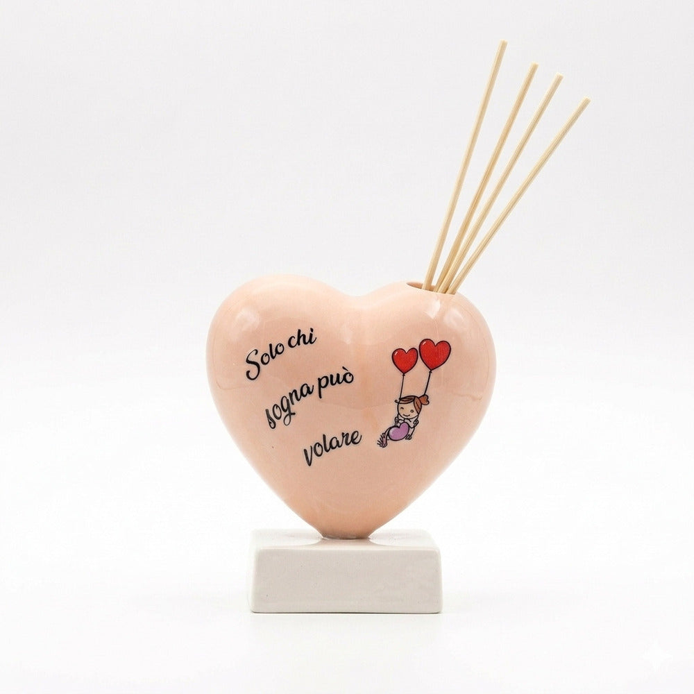 Spago di Terra Cuore Diffusore Profumo Ceramica 13 cm