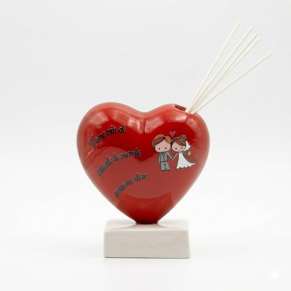 Spago di Terra Cuore Diffusore Profumo Ceramica 13 cm