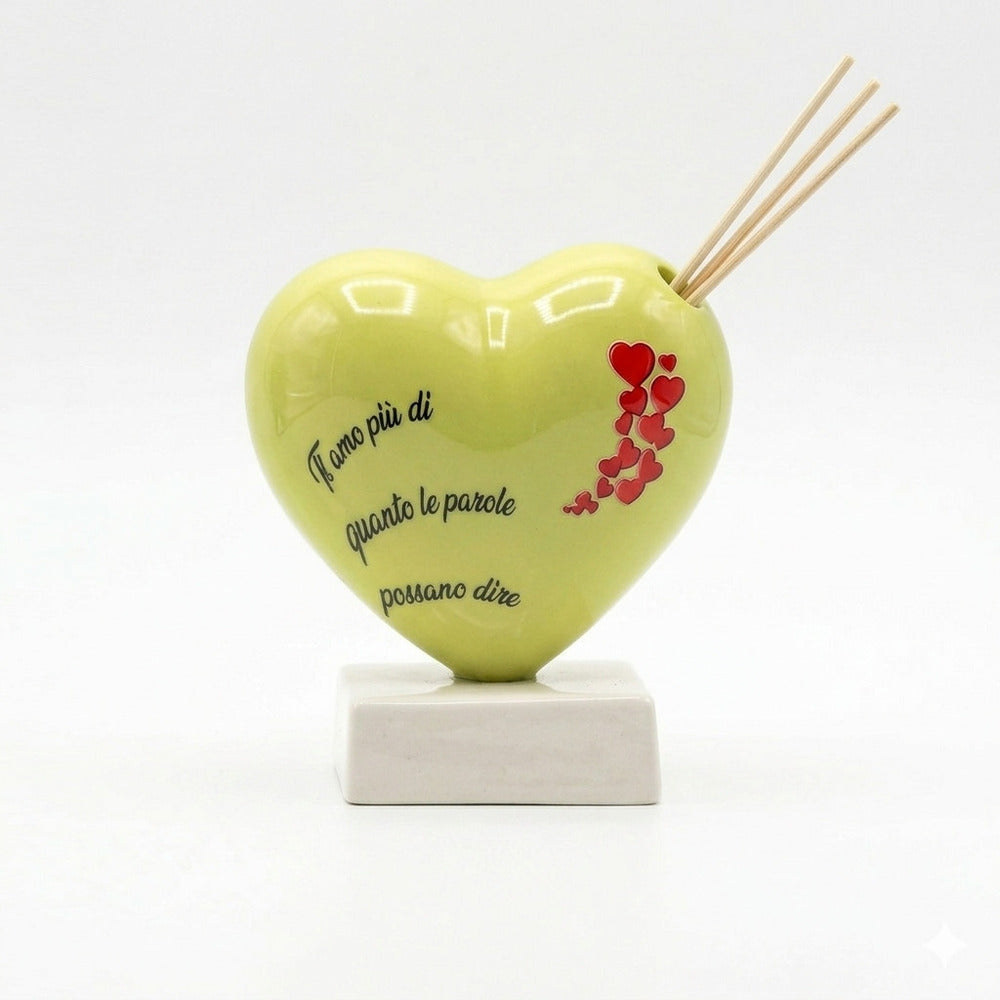 Spago di Terra Cuore Diffusore Profumo Ceramica 13 cm
