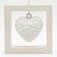 Spago di Terra Quadro Cuore Ceramica Cornice Legno 15x15 cm
