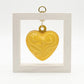 Spago di Terra Quadro Cuore Ceramica Cornice Legno 15x15 cm