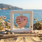 Spago di Terra Quadro Cuore rosa con Frase Decorativa 15x15 cm