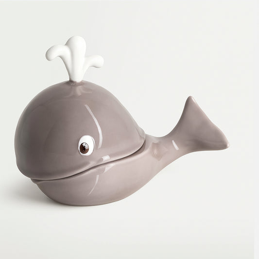 Spremiagrumi balena in ceramica Spago di Terra H18cm