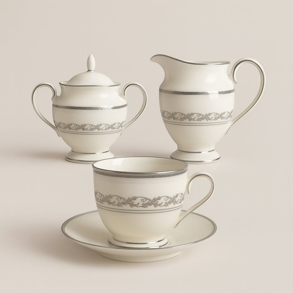 Noritake Set Tavola e Caffè Porcellana Westover Platinum