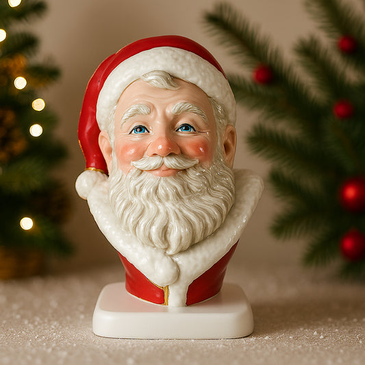Statua Babbo Natale Sharon in ceramica smaltata H 29 cm – decorazione natalizia Made in Italy