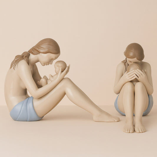 Statua maternità Nao Quello Che Più Voglio in porcellana Lladró H 22 cm

