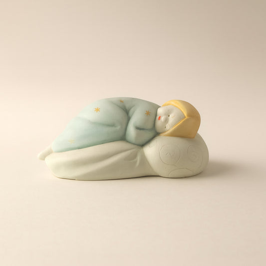 Statuina bambino su cuscino Principe Capodimonte porcellana biscuit 11 cm

