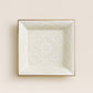 Svuotatasche Acquachiara in porcellana decorata filo oro 20×20 cm vintage