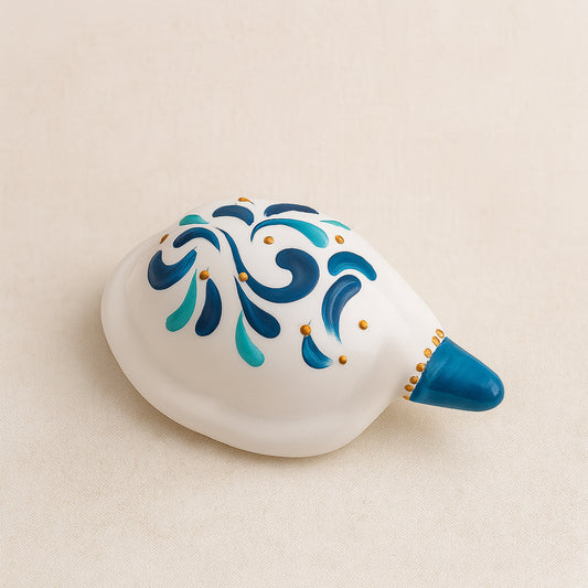 Tartaruga Mediterraneo Sharon in porcellana 8x5 cm – oggetto decorativo o bomboniera utile – Le Favole