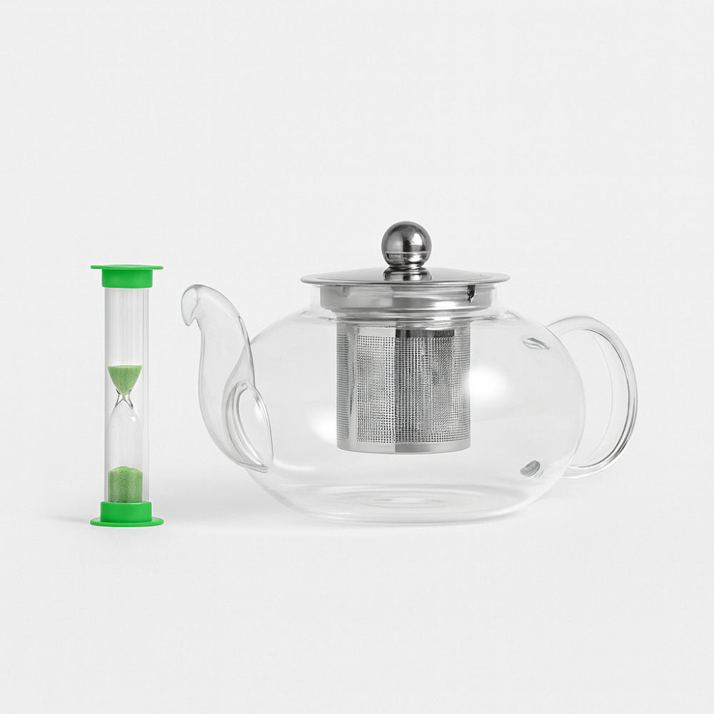Teiera Cuorematto con clessidra segnatempo 600ml per infusione perfetta