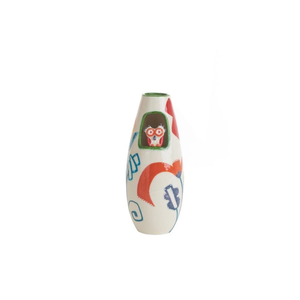 Terre di Scirocco FL 05 VASO DA FIORI FLOREALE GUFO MISURA (H 30 CM)