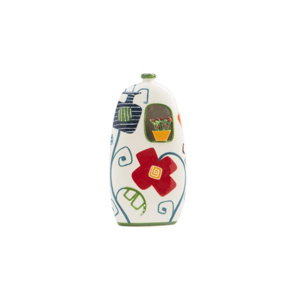 Terre di Scirocco FL 11 - BOTTIGLIA MONO FLOREALE PIATTA I MISURA PIANTINA (32 CM)