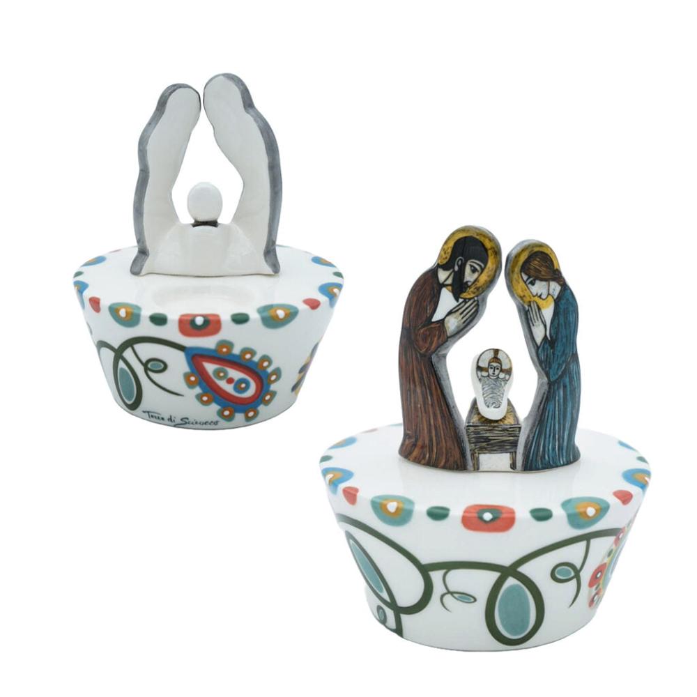Terre di Scirocco Portacero Porta Candela Natività Joy  DM 12 CM