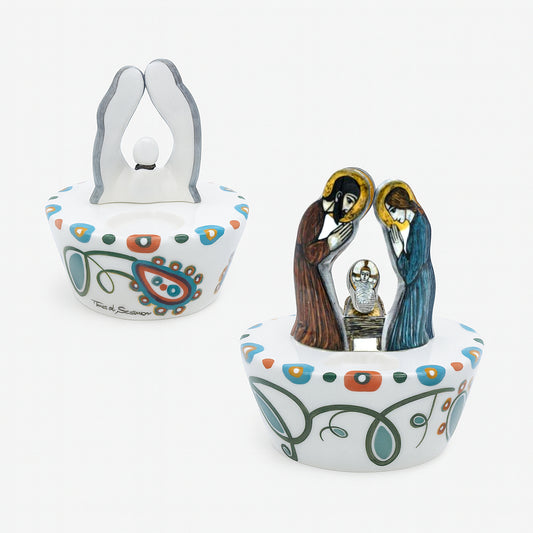 Terre di Scirocco portacero ceramica Natività Joy Ø 12 cm