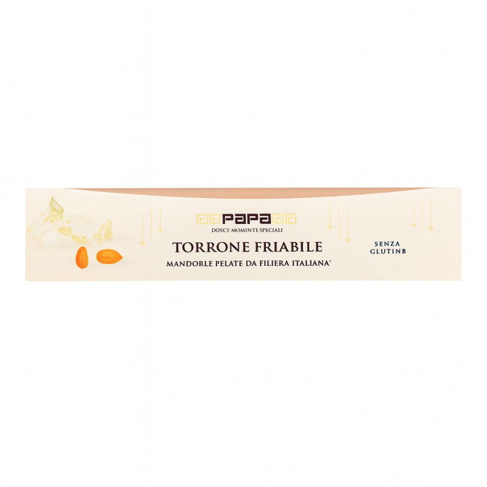 Torrone friabile Papa con mandorle pelate italiane 150 g senza glutine