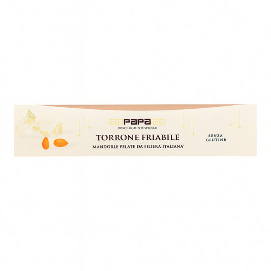 Torrone friabile Papa con mandorle pelate italiane 150 g senza glutine