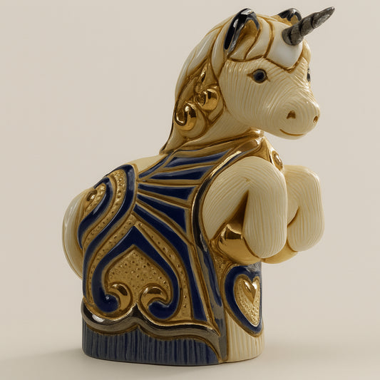 Unicorno Baby D1826 F343 De Rosa Rinconada in ceramica smaltata

