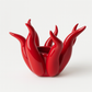 Vasetto Fiamma Portacandela Gli Alberelli in ceramica Capodimonte Ø25 x H19 cm – Elegante decorazione Made in Italy

