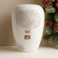 Vaso Ceramiche Viva porcellana decoro mongolfiera H 18 cm natale