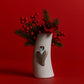 Vaso Cuorematto Cuor d’Argento in ceramica bianca 19x10 cm per decorazione casa