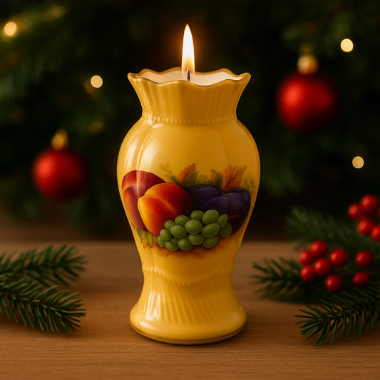Vaso grande Orchard Gold Aynsley – Fine Bone China Made in England decorata a mano

