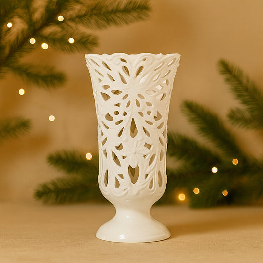 Vaso in ceramica traforata Arte di Nacchi 21×21×40 cm per decorazione