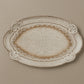 Vassoio Pescarissi MDF 25×18 cm con decoro ovale stile shabby


