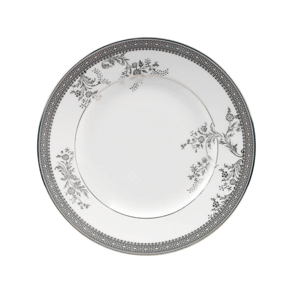 Vera Wang By Wedgwood Vera Lace Platinum - 4pcs - Piatto Frutta & Accent e Tazza Caffè The