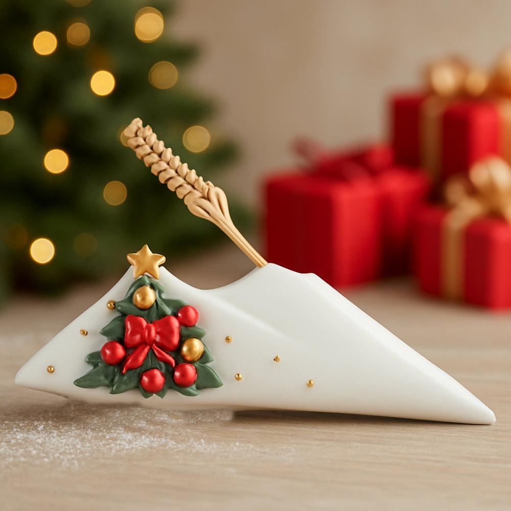 Vesuvio Sharon in porcellana decorata 25x7.5 cm