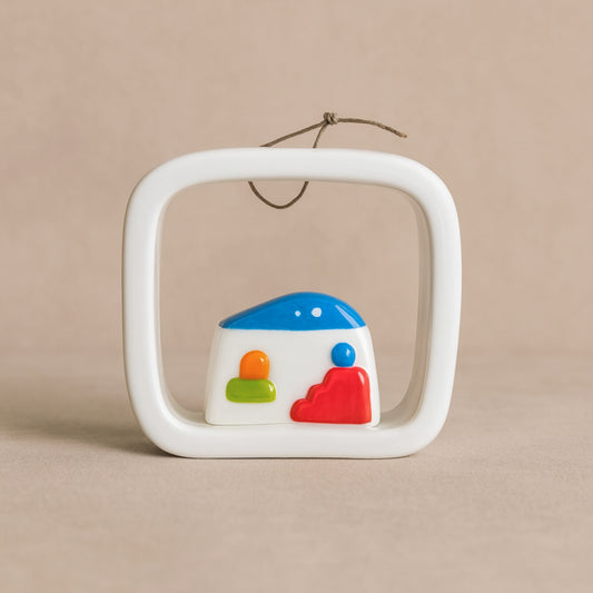 Video Casetta Terre di Scirocco ceramica H 10,5 cm decorazione artistica