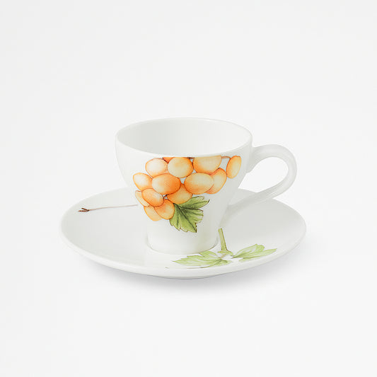 Wald Amabile Tazzina Caffè Porcellana Decoro Uva 8,5 cl