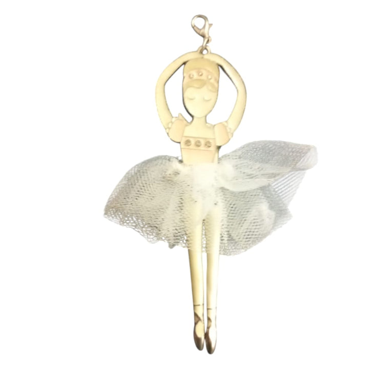 Wald Ballerina in Metallo smaltato anallergico tulle e strass cm 3.3 x 11.5