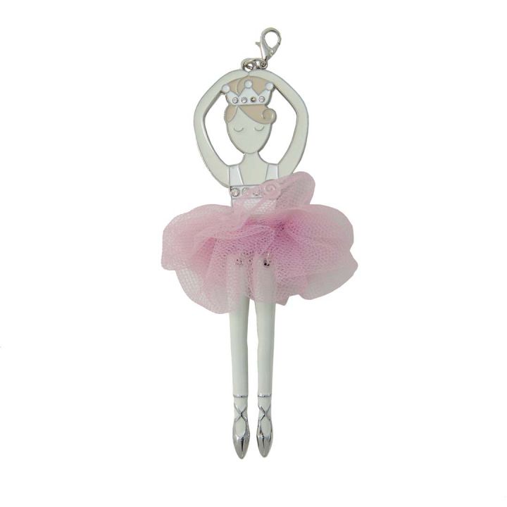 Wald Ballerina in Metallo smaltato anallergico tulle e strass cm 3.3 x 11.5