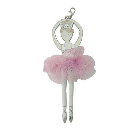 Wald Ballerina in Metallo smaltato anallergico tulle e strass cm 3.3 x 11.5