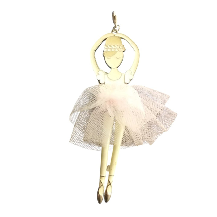 Wald Ballerina in Metallo smaltato anallergico tulle e strass cm 3.3 x 11.5