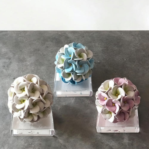 Gli Alberelli Piantina Natura Ortensia Ceramica Capodimonte 7x9 cm