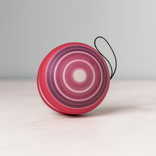 Yo-Yo Spago Di Terra in ceramica dipinta a fasce Ø7x3,5 cm Made in Italy

