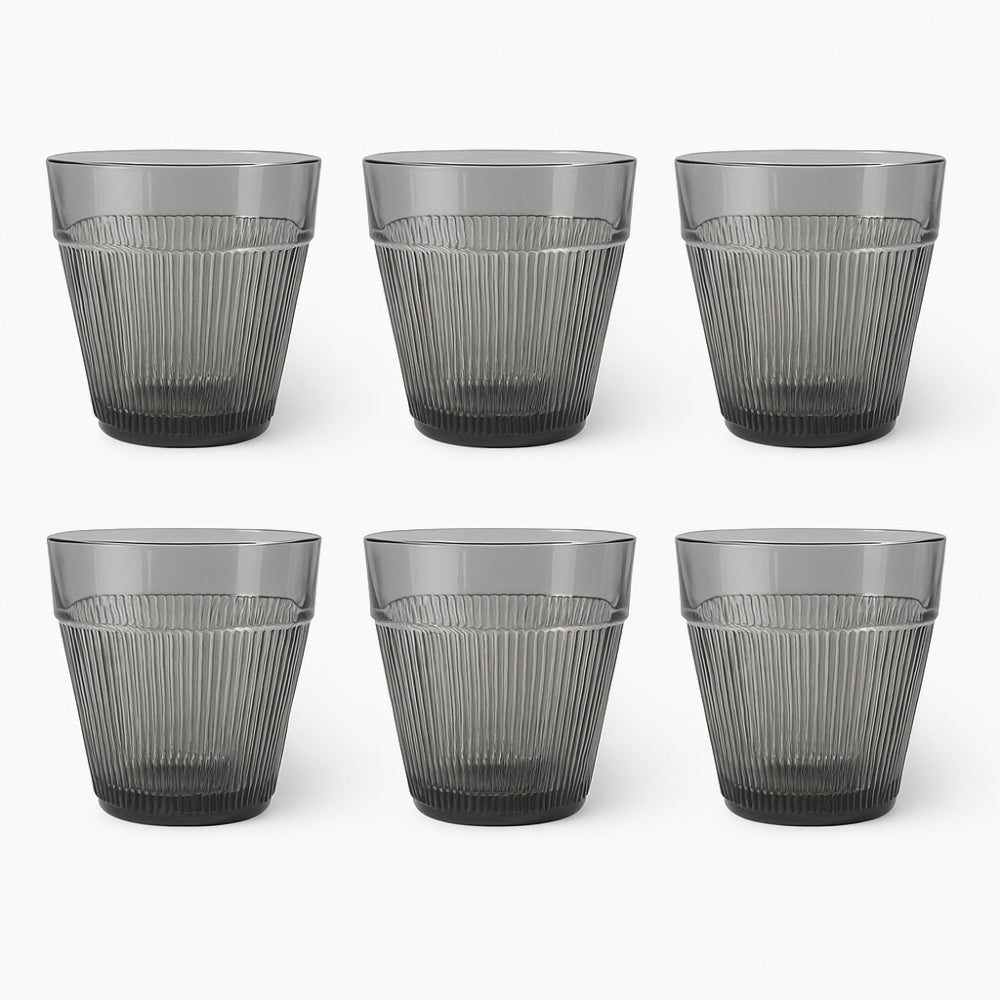 Zafferano Set 6 Tumbler Bicchieri Fumè Vetro