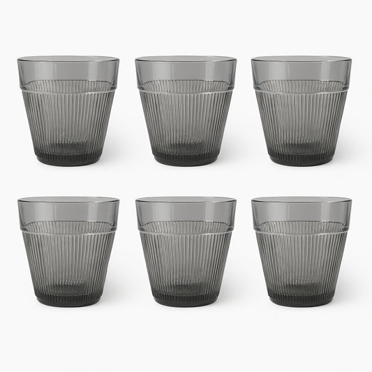 Zafferano Set 6 Tumbler Bicchieri Fumè Vetro