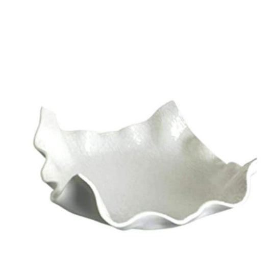 Zampiva Centro Tavola Decoro Coccodrillo Bianco 27x27xh10 Ceramica Made In Italy