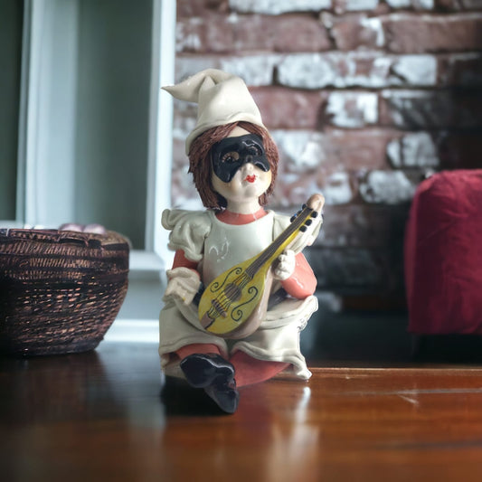 Zampiva Bambola Pulcinella Maxy  h.28 cm Made In Italy In Ceramica B00425