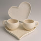 Zampiva Tête-à-Tête Vassoio Cuore con 2 tazzine caffè 15 cm – idea regalo romantica Made in Italy – Le Favole

