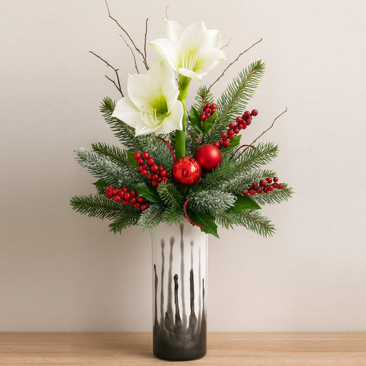 Zampiva Vaso Porcellana Bianco Fango H 29,5 cm Decoro Neige